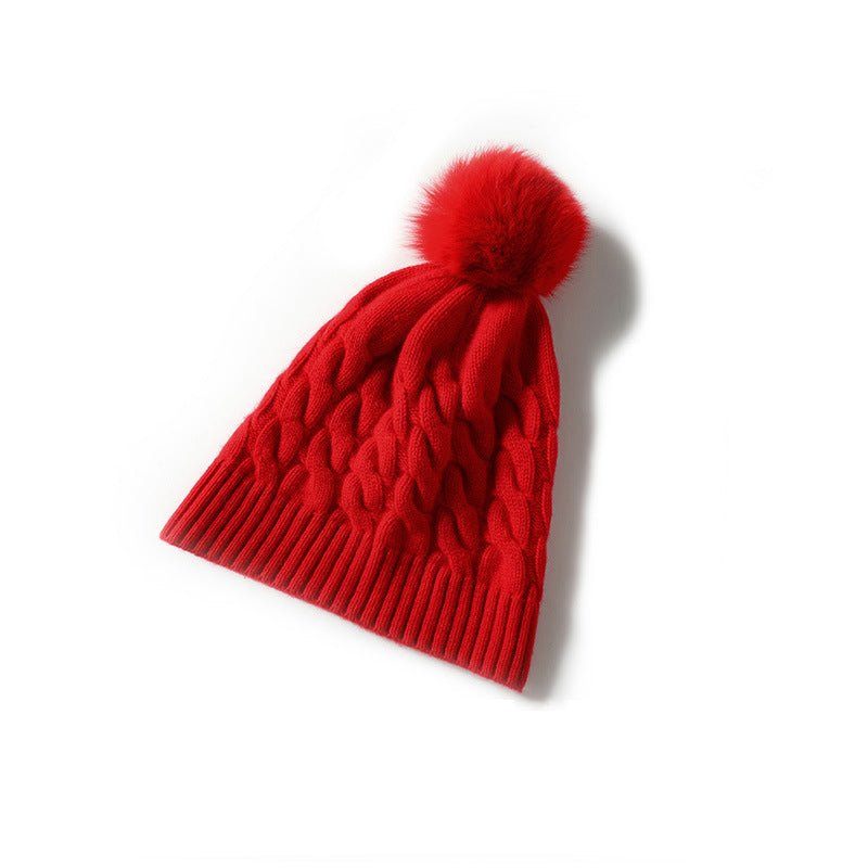 100% Cashmere Hat for Women Luxury Cashmere Cuffed Winter Cap