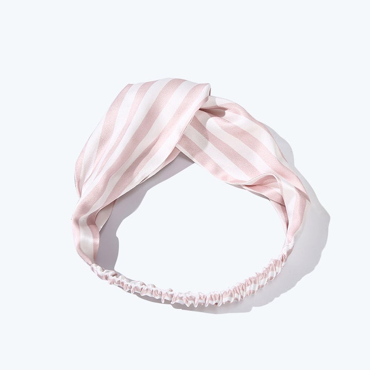 100% Mulberry Stripes Silk Headband For Ladies