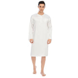 100% Mens Silk Nightshirt Pure Henley Neck Silk Nightwear