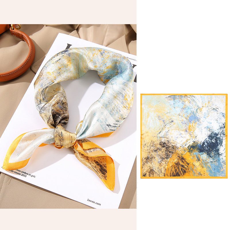 100% Mulberry Silk Scarf for Women's Square Neck Pure Silk Scarfs - slipintosoft