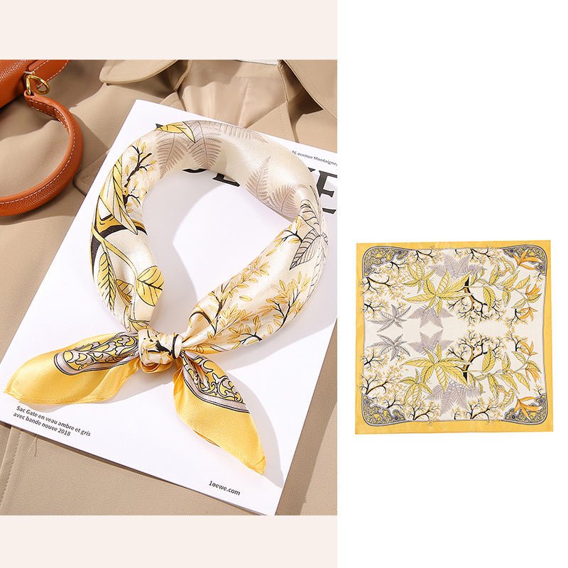 Silk Scarf For Women's Square Neck Pure Silk Scarfs