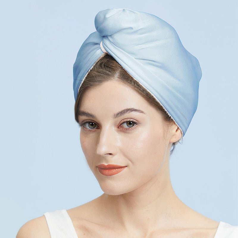 19 Momme Silk Dry-Hair Cap 100% Mulberry Silk Double-Sided Wear Hair-Drying Cap - slipintosoft