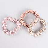 5 Pack Medium Size Flower Silk Hair Scrunchies