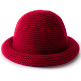 Womens Cashmere Bucket Hat Rolled Brim Cashmere Cloche Hat Multi Colors
