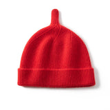 Baby Ribbed Knitted Cashmere Beanie Cute Cashmere Hats for Kids Multi Colors