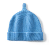 Baby Ribbed Knitted Cashmere Beanie Cute Cashmere Hats for Kids Multi Colors