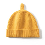 Baby Ribbed Knitted Cashmere Beanie Cute Cashmere Hats for Kids Multi Colors