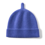 Baby Ribbed Knitted Cashmere Beanie Cute Cashmere Hats for Kids Multi Colors