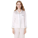 Best Women's Silk Pajamas Long Mulberry Silk Pjs Real Momme Pure 100%silk Sleepwear -  slipintosoft