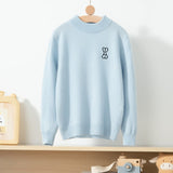 boys and girls crew neck pure cashmere sweater embroidery rabbit cashmere pullover - slipintosoft