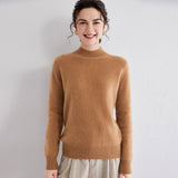 Cashmere Mock Neck Sweater Women Cashmere Pullover