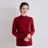 Cashmere Mock Neck Sweater Women Cashmere Pullover