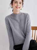 Cashmere Mock Neck Sweater Women Cashmere Pullover