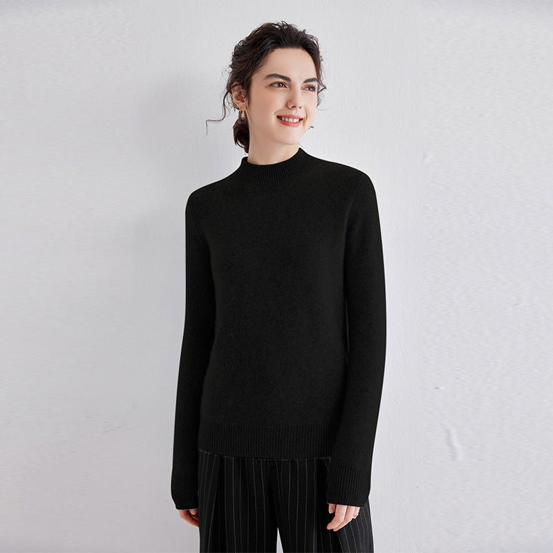 Cashmere Mock Neck Sweater Women Cashmere Pullover