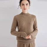 Cashmere Mock Neck Sweater Women Cashmere Pullover