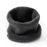 Cashmere Ribbed Neck Scarf Lightweight Solid Cashmere Neck Gaiter for Fall Winter - slipintosoft