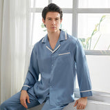 Classic Silk Pajamas Set For Men Luxury Silk Sleepwear