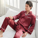 Classic Silk Pajamas Set For Men Luxury Silk Sleepwear