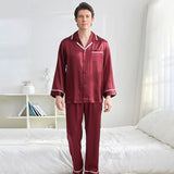 Classic Silk Pajamas Set For Men Luxury Silk Sleepwear