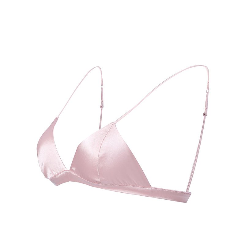 Classic Wireless Sexy Silk Triangle Bra - slipintosoft