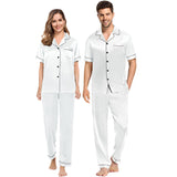 Silk Matching Pajamas 100% Mulberry Silk Couple Pajamas for Men and Women - slipintosoft