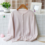 Girls Button Down Cashmere Cardigan Kids Long Sleeve Cashmere Sweater Coat