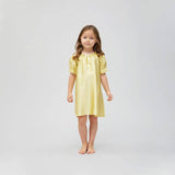 19 Momme Girls Princess Silk Nightgown Luxury Round Neck Sleep Dress for Children -  slipintosoft