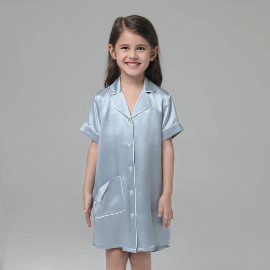 Girls Silk Nightshirt pure Silk Nightshirt Kids Silk Nightwear