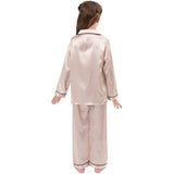 girls Silk Pajama Set long Silk Pjs Kids Silk Pajama Silk Sleepwear