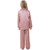 girls Silk Pajama Set long Silk Pjs Kids Silk Pajama Silk Sleepwear