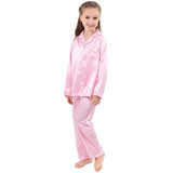 girls Silk Pajama Set long Silk Pjs Kids Silk Pajama Silk Sleepwear