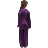 girls Silk Pajama Set long Silk Pjs Kids Silk Pajama Silk Sleepwear