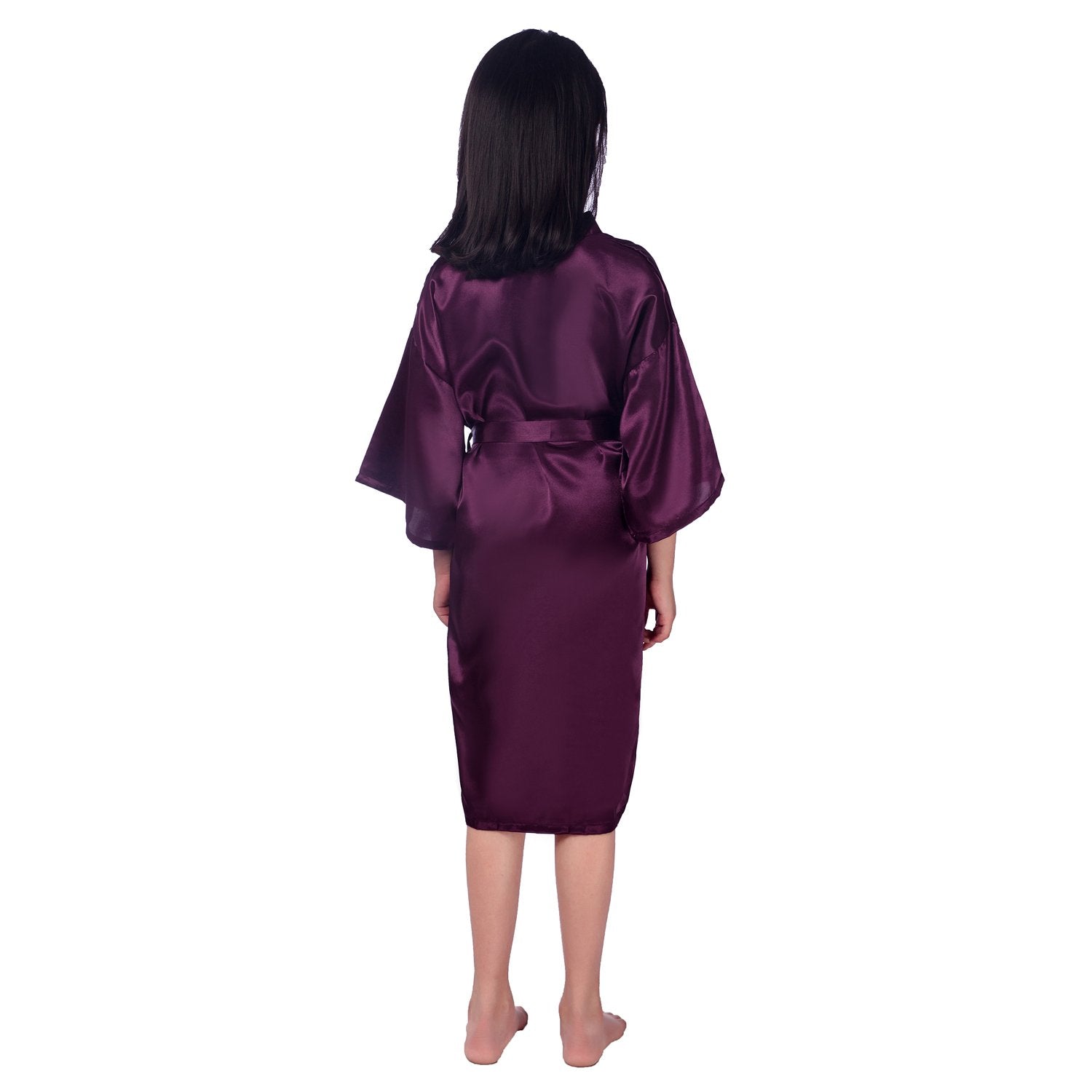 Girls Silk Robe Pure Silk Kimono Summer Kids Silk Robe