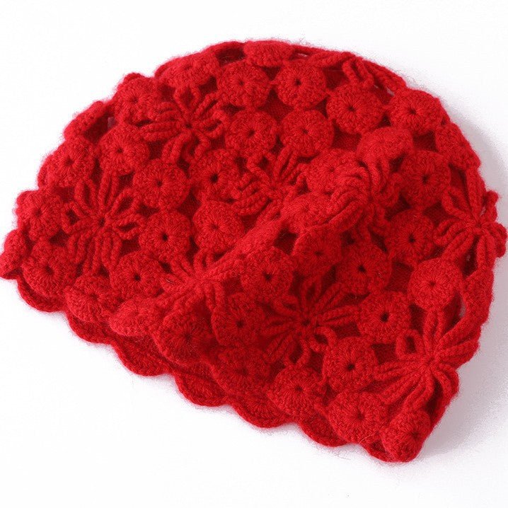 Handcrafted Crochet Knit Cashmere Beanie Inspired Cashmere Lace Beanie Hat