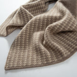 Houndstooth 100% Cashmere Shawls for Women Luxurious Long Cashmere Scarf Gifts