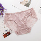 Silk Lace Underwear Women Floral Lace Silk Panties