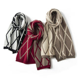 Long Cashmere Scarf for Winter Couple Knitted Cashmere Scarves Warm Cashmere Scarves