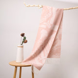 Long Cashmere Scarf with Tassel Jacquard Cashmere Warps Winter Gifts for Women