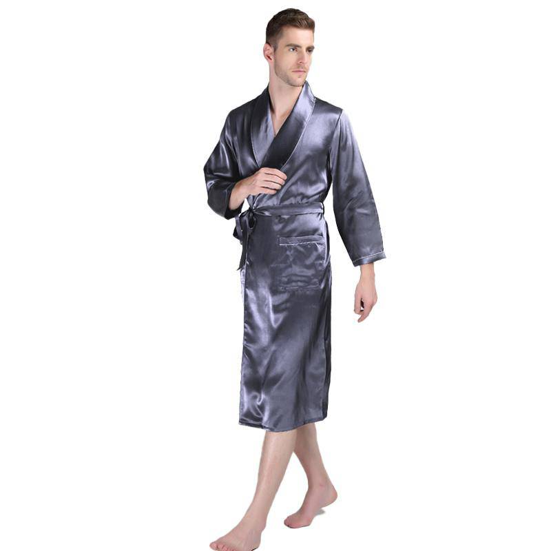 Long Silk Robe For Men Big And Tall Silk Dressing Gown