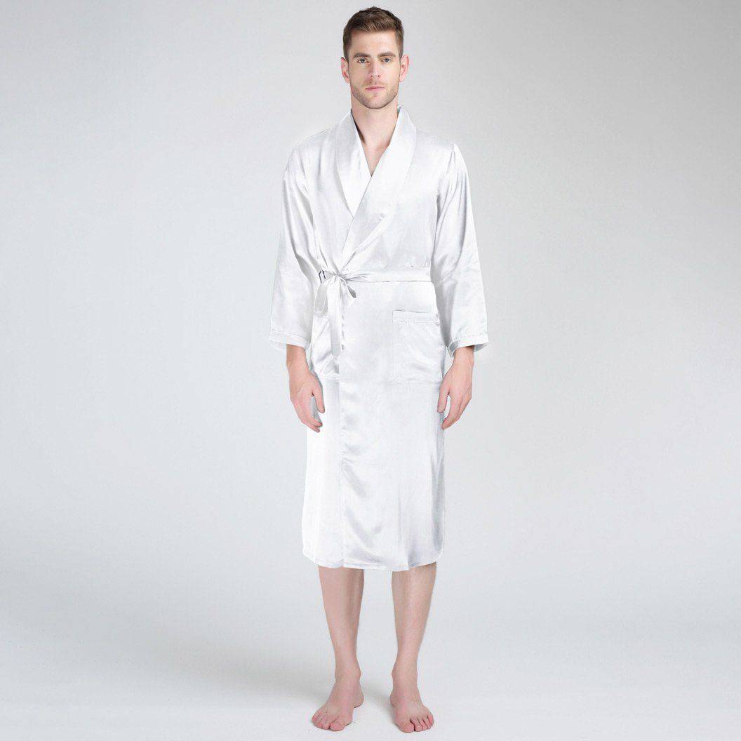 Long Silk Robe For Men Big And Tall Silk Dressing Gown