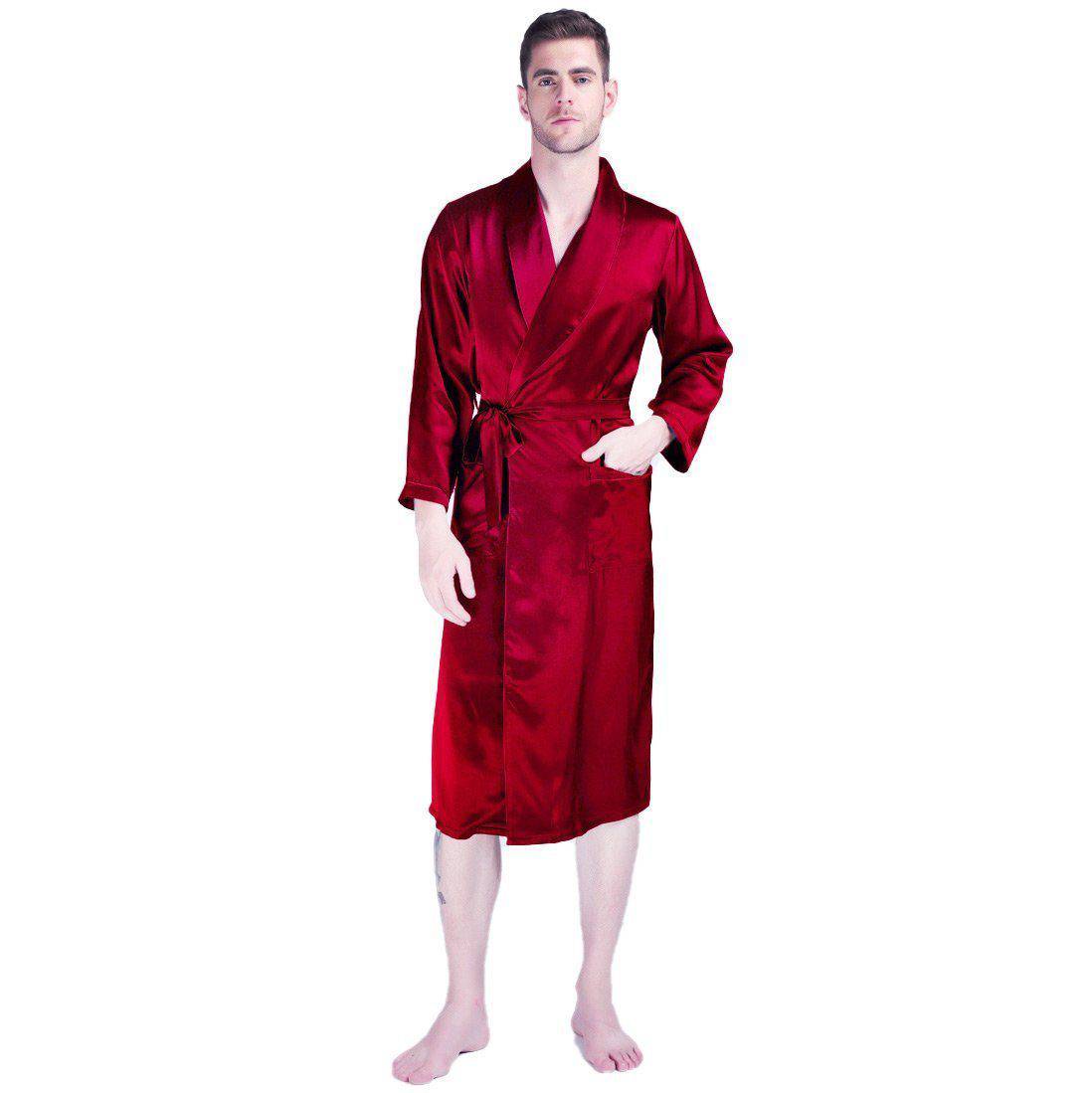 Long Silk Robe For Men Big And Tall Silk Dressing Gown