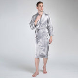 Long Silk Robe For Men Big And Tall Silk Dressing Gown