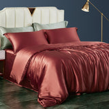 Luxury 22 Momme 4PCS Silk Duvet Cover Set (flat sheet)