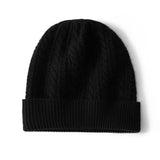 Men and Women Cashmere Hats Pure Cashmere Foldover Hat for Autumn Winter Spring