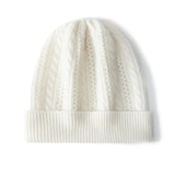 Men and Women Cashmere Hats Pure Cashmere Foldover Hat for Autumn Winter Spring