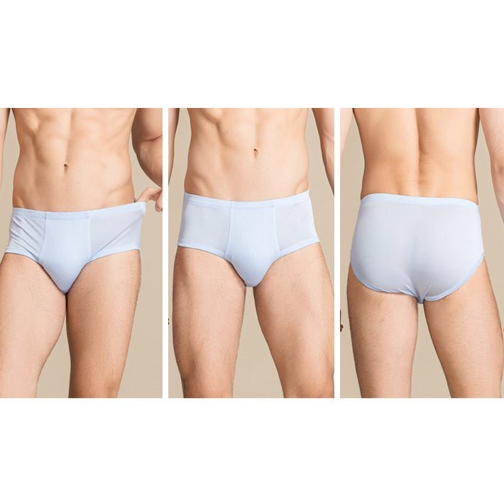 Men Briefs Comfortable Breathable Silk Triangle Boxer - slipintosoft