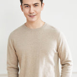 Mens Crew Neck Cashmere Sweater Long Sleeve Cashmere Knitted Pullover