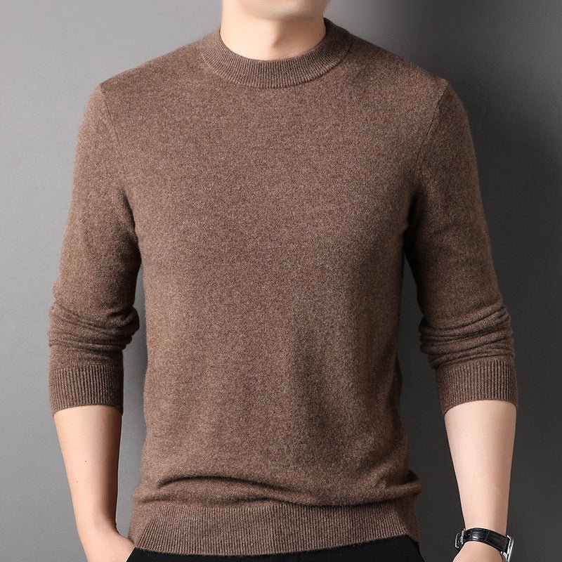 Mens Crew Neck Cashmere Sweater Long Sleeve Cashmere Pullover Tops