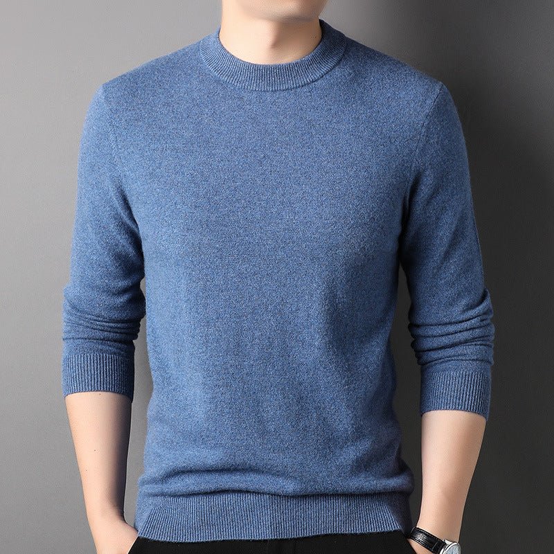 Mens Crew Neck Cashmere Sweater Long Sleeve Cashmere Pullover Tops