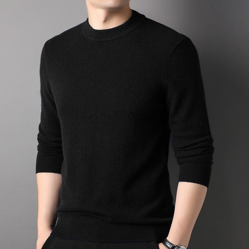 Mens Crew Neck Cashmere Sweater Long Sleeve Cashmere Pullover Tops